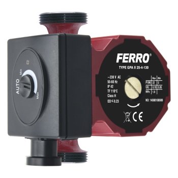 Циркуляционный насос FERRO GPA II 25-4-130, электронный, EEI ≤ 0,23, 230 В